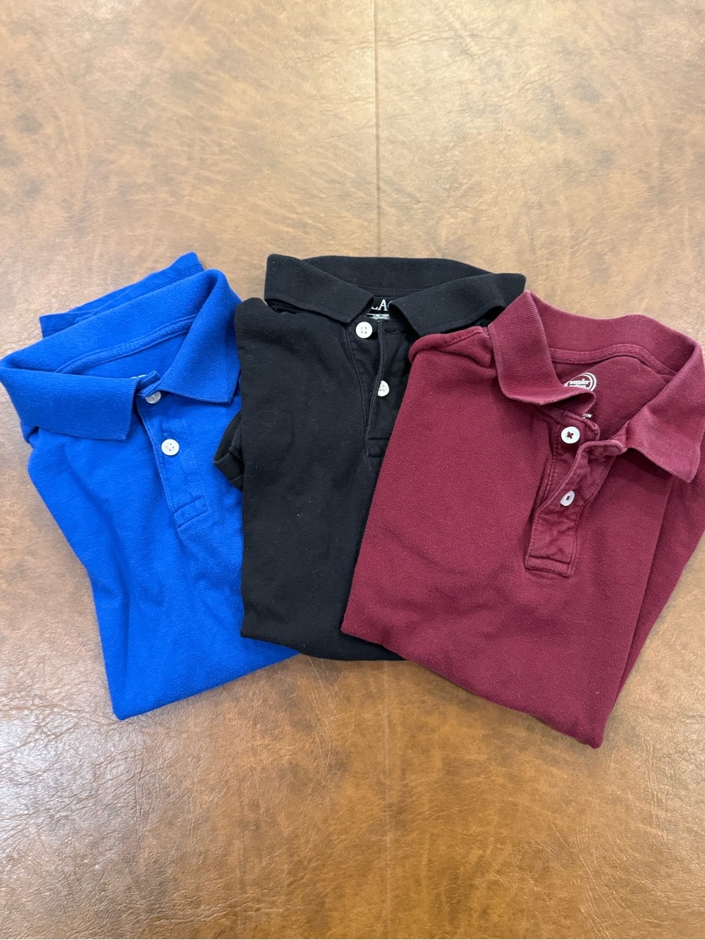 Children’s Place - Kids Boys Polo Shirt Pack - Blue, Black & Burgundy Size 10/12